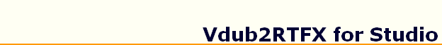 Vdub2RTFX for Studio